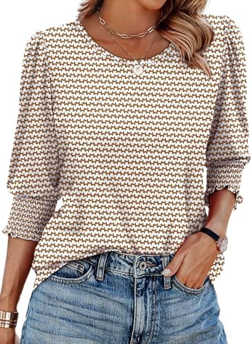 Business Casual Outfits Fall Tops 3/4 Sleeve