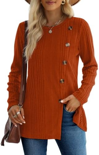 Long Sleeve Tops Pullover Fall Sweaters