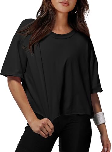 Summer Tops Short Sleeve Round Neck Cotton