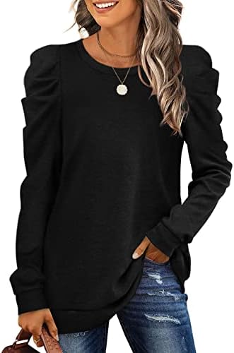 Tops Dressy Casual Puff Sleeve Teacher Shirts